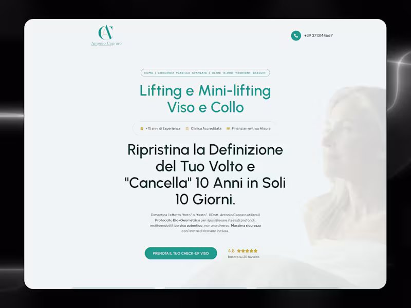 Cover image for Plastic Surgery Specialist Landing Page Design