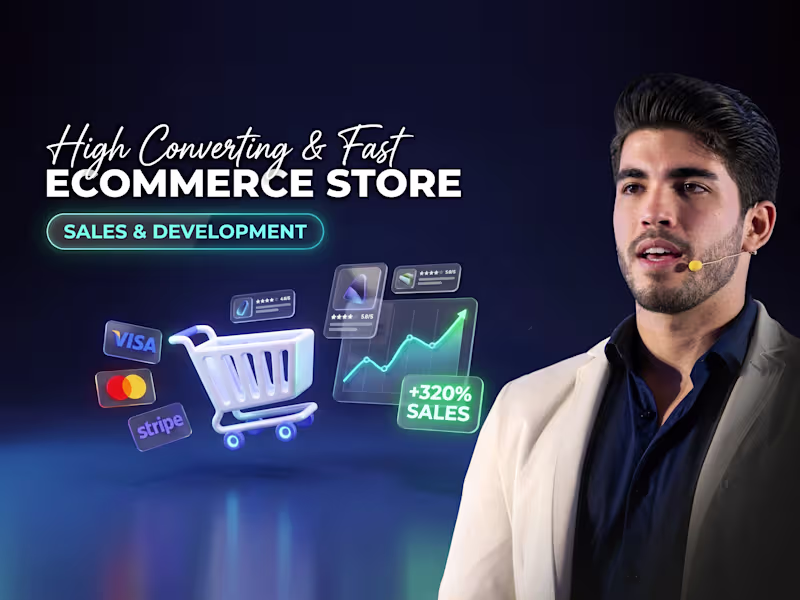 Cover image for Custom ecommerce website development for online store sales