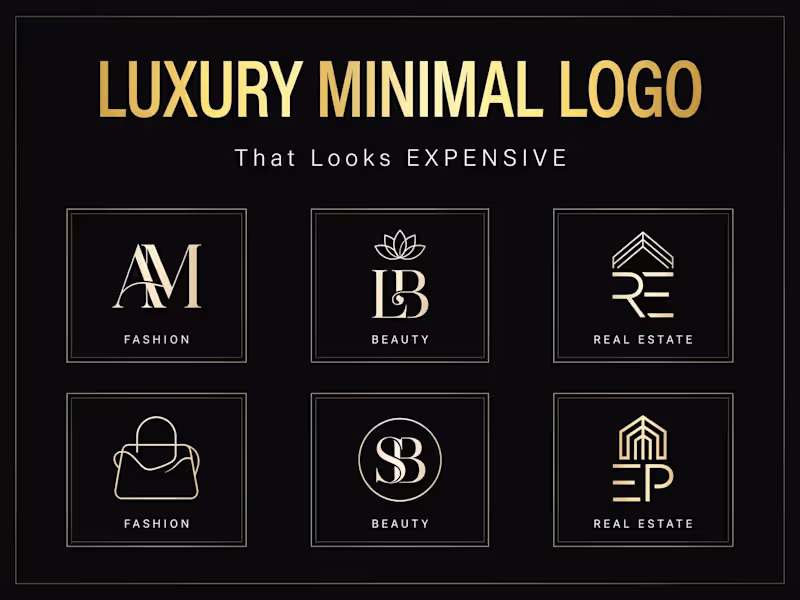 Cover image for Luxury Minimal Logo + Complete Brand Kit Design