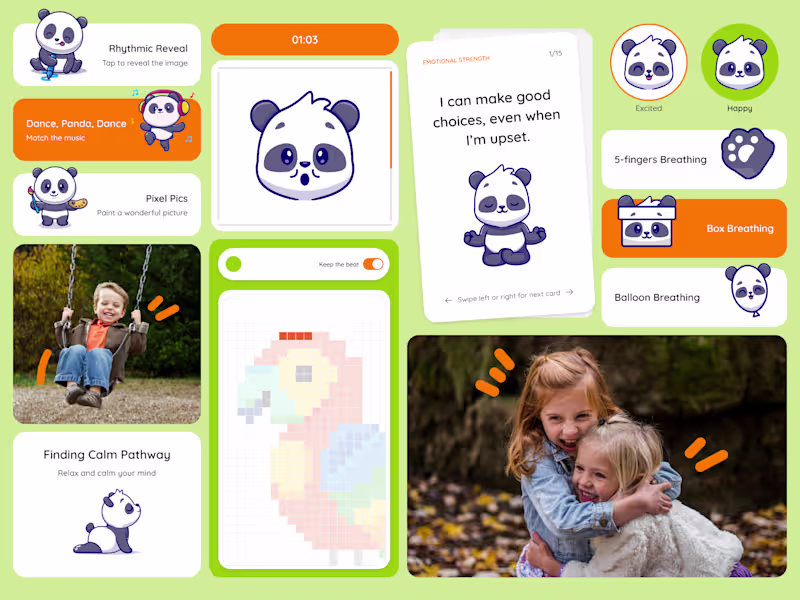 Cover image for UI UX design for mobile app: Gamified child wellness