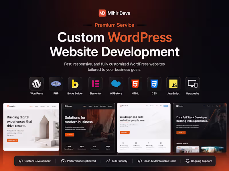 Cover image for Custom WordPress Website Development