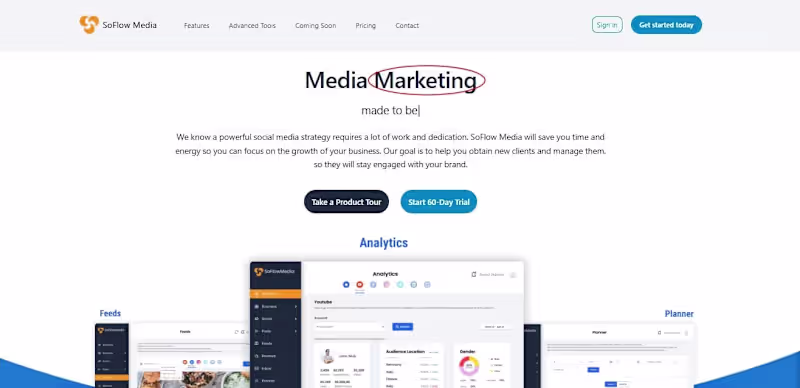 Cover image for Soflowmedia AI Powered Marketing Website