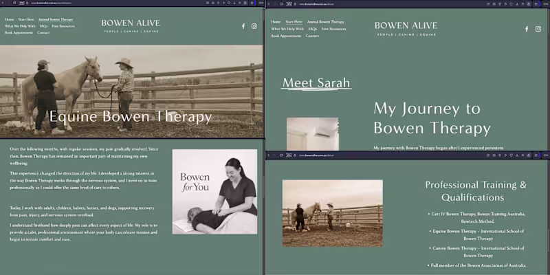Cover image for An Australian client project which is developed in Squarespa...
