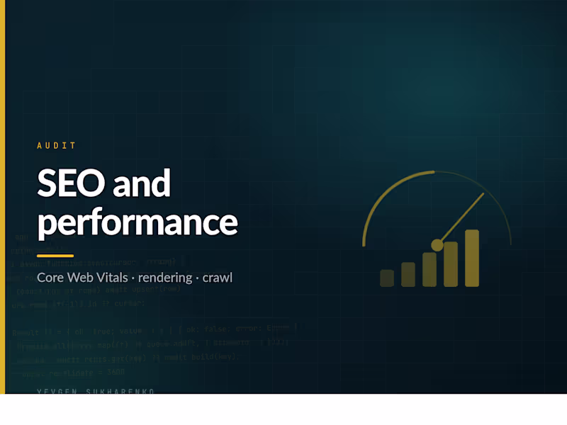 Cover image for Technical SEO and web performance audit