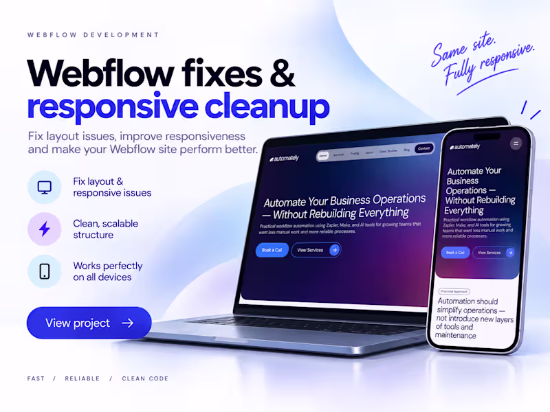 Cover image for Webflow Responsive & Bug Fixes