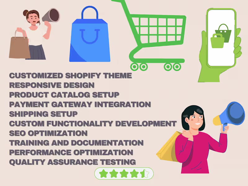Cover image for Your Shopify Store Development, Dropshipping, Store Design,