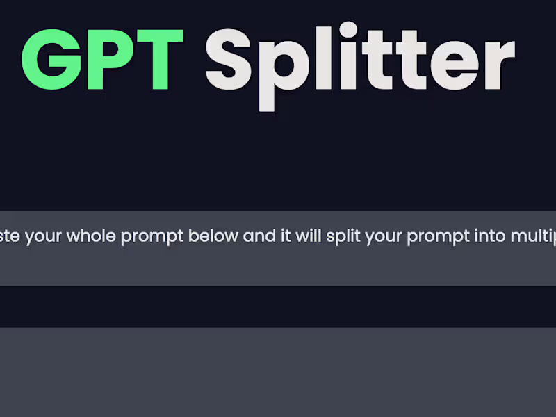 Cover image for GPT Splitter