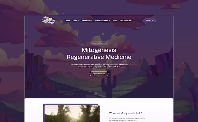 Cover image for Mitogenesis Webflow Website Development