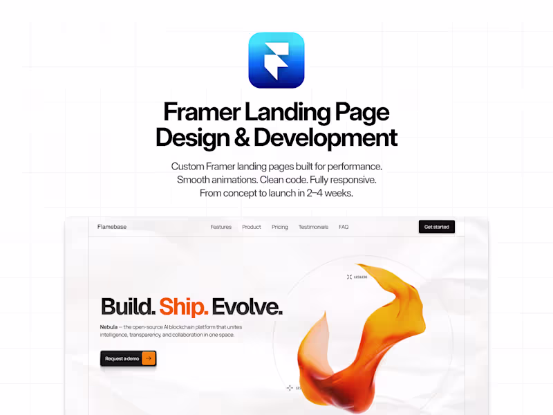 Cover image for Framer Landing Page - Design & Development