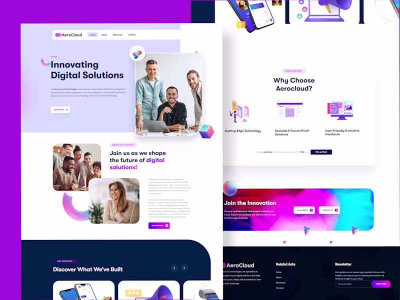 Cover image for AeroCloud Marketig Website Design