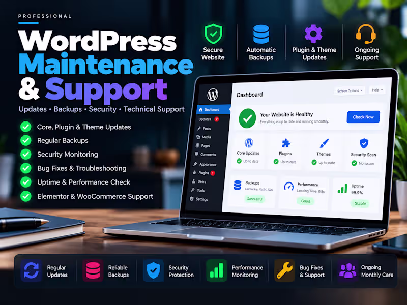 Cover image for WordPress Website Maintenance, Updates & Ongoing Support