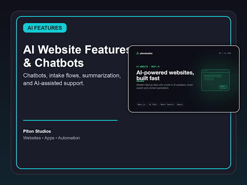Cover image for AI-Powered Website Features & Chatbots