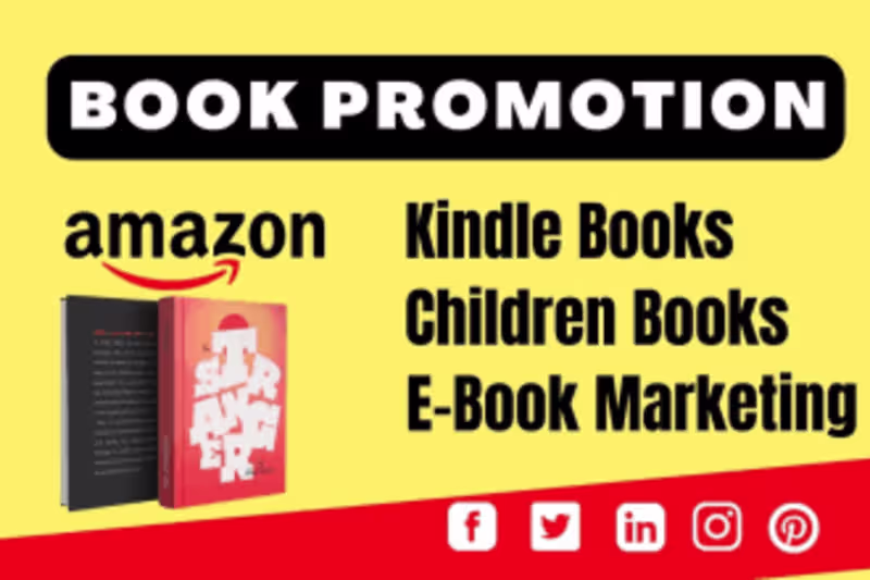 Cover image for Kindle book promotion, ebook marketing amazon KDP