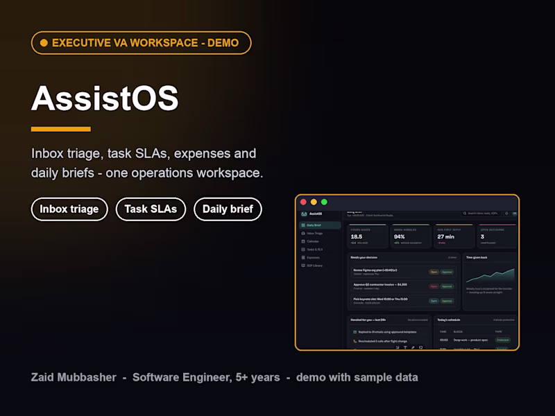 Cover image for AssistOS - a demo executive