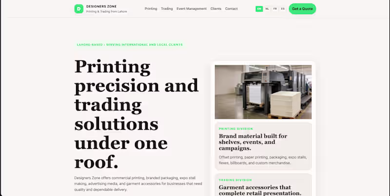 Cover image for Designers Zone — Multilingual Business