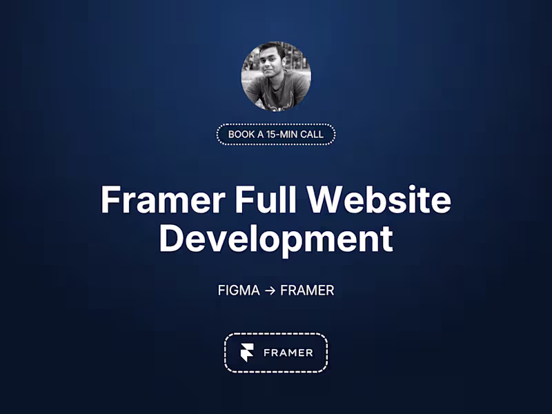 Cover image for Framer Full Website Development