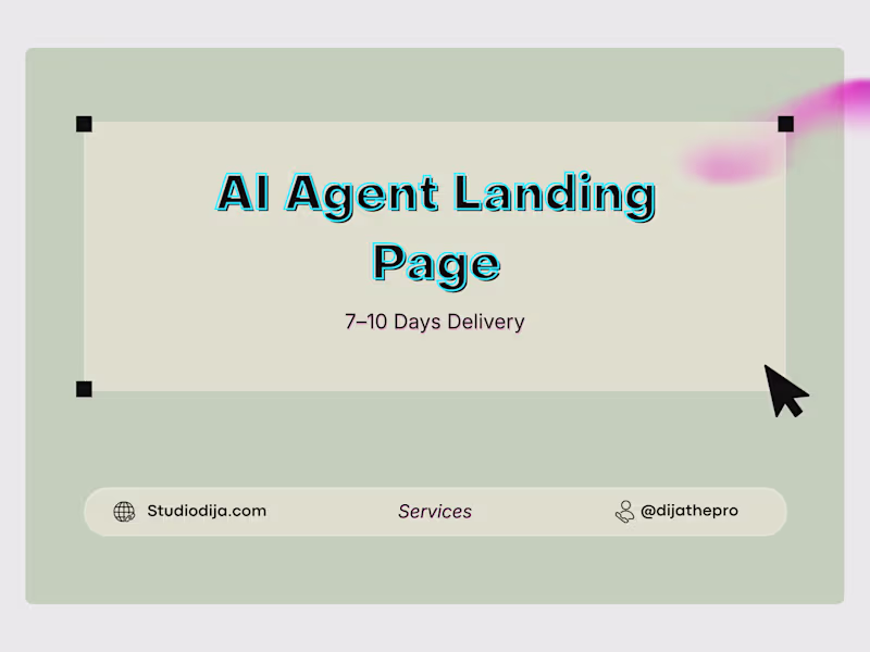Cover image for AI Agent Landing Page