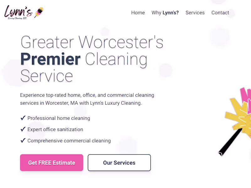 Cover image for Lynn's Luxury Cleaning Services Business Web App
