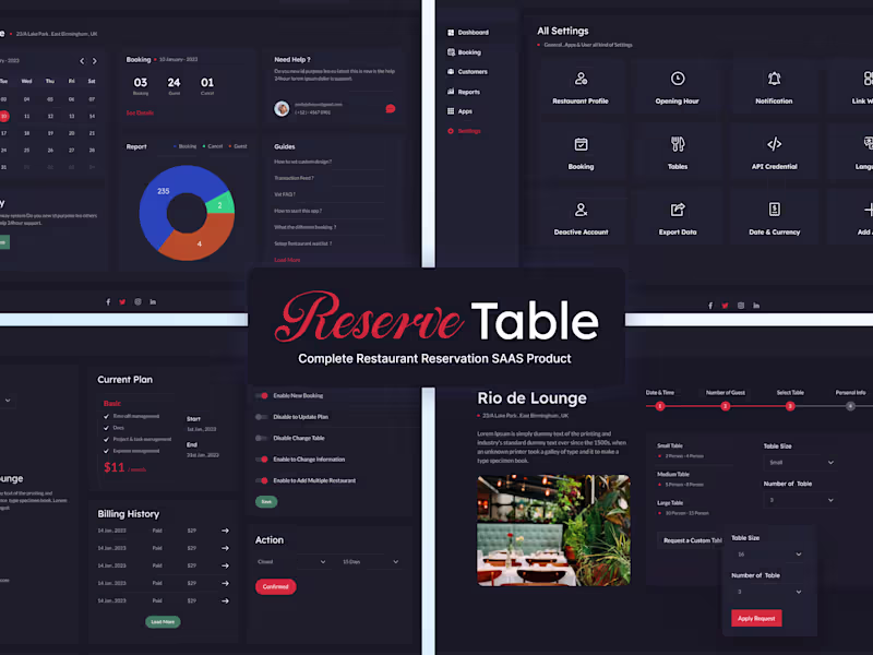 Cover image for Reserve Table - Restaurant table booking Website and App