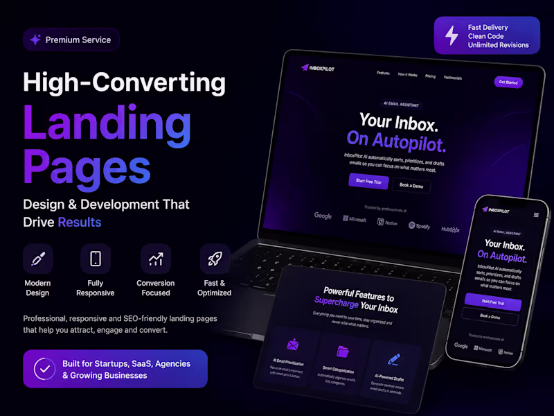 Cover image for Landing Page Design & Development
