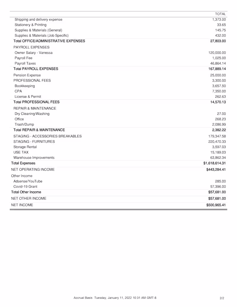 Cover image for Staging Service Bookkeeping using QBO
