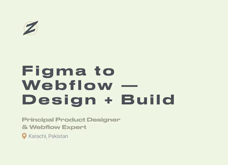 Cover image for Figma to Webflow — Design + Build