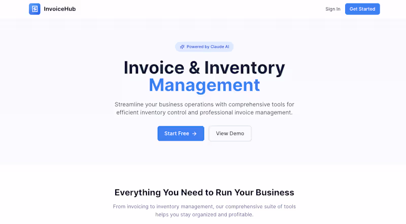 Cover image for Invoice & Inventory Management
A comprehensive