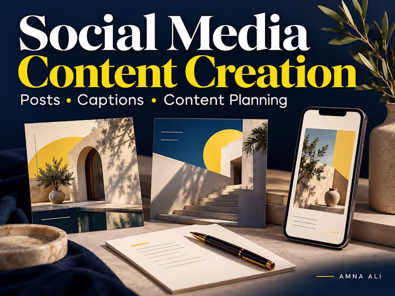 Cover image for Social Media Posts, Captions & Content Planning