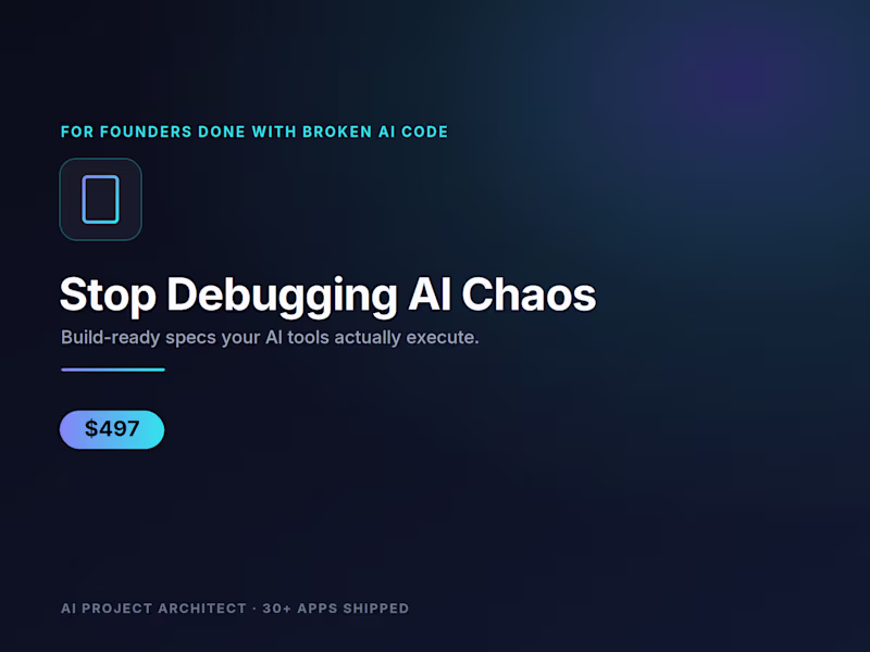 Cover image for AI Project Setup — Specs & Architecture for AI Coding Tools 