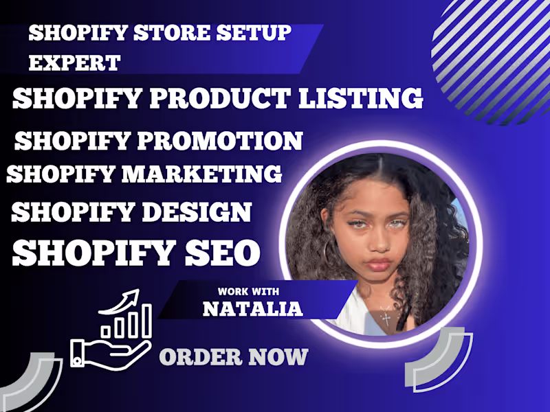Cover image for I will create shopify dropshipping store build ecommerce website