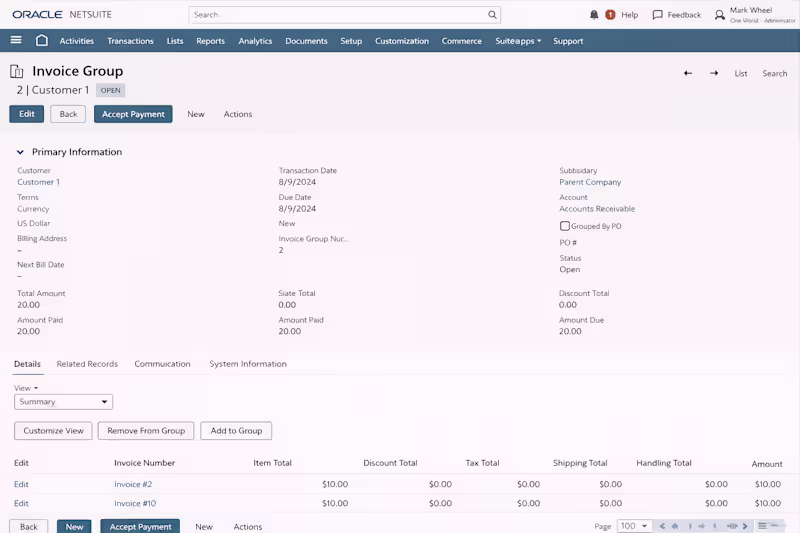 Cover image for Netsuite Automation and customization