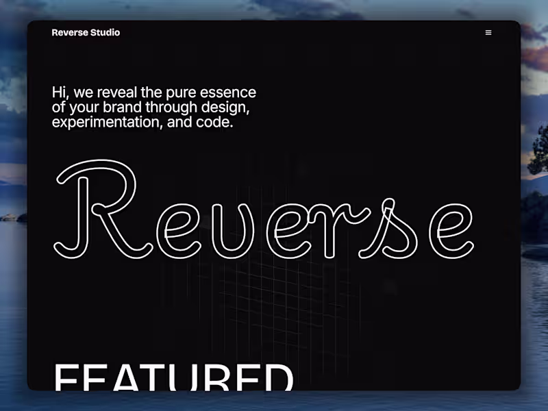 Cover image for Reverse Studio - Template design