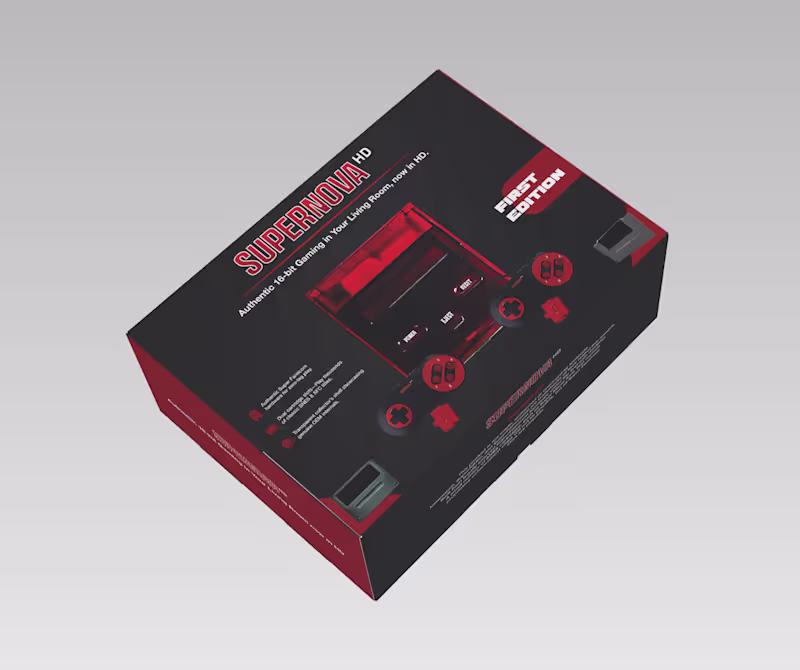 Cover image for Supernova HD: High-Performance Gaming Packaging Design
