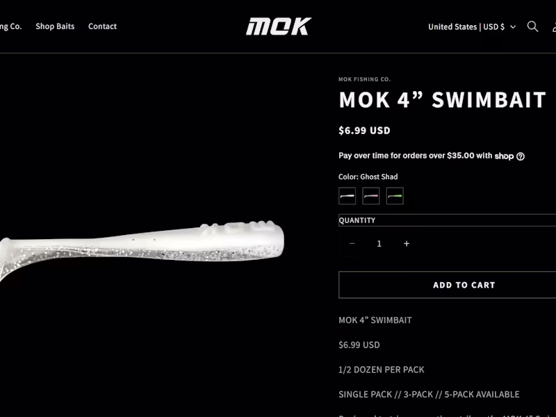 Cover image for MOK Fishing Co. — Shopify Store & Product Experience