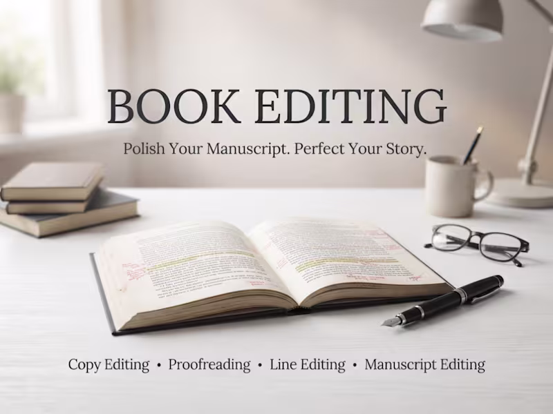 Cover image for Book Editor | Manuscript Editor | proofread