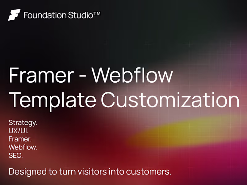 Cover image for Framer - Webflow Template Customization