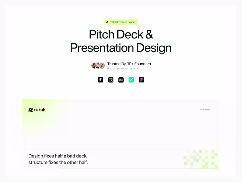Cover image for Pitch Deck & Presentation Design