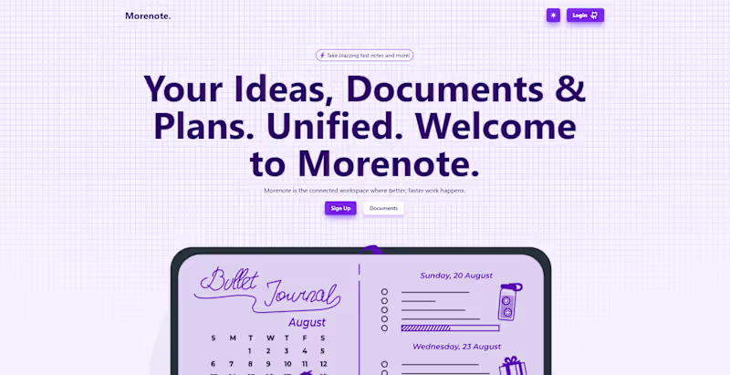 Cover image for Morenote: An extensive note book for Devs