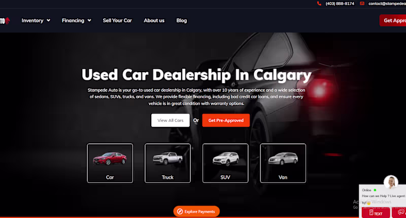 Cover image for Car Dealership WordPress (Elementor) Website