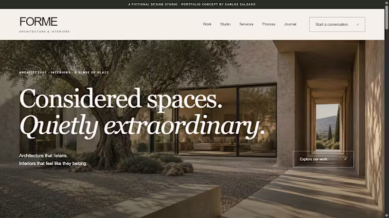 Cover image for FORME — Architecture & interiors