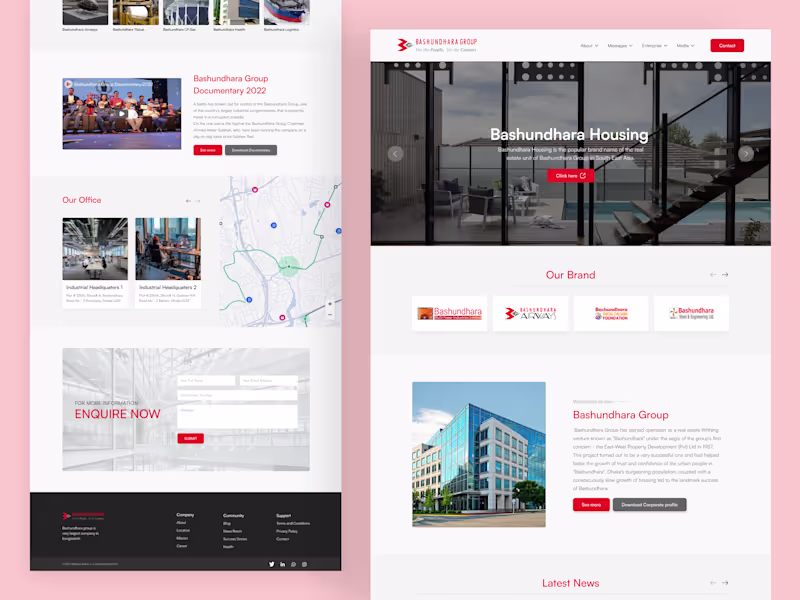 Cover image for Bashundhara Group of company landing page