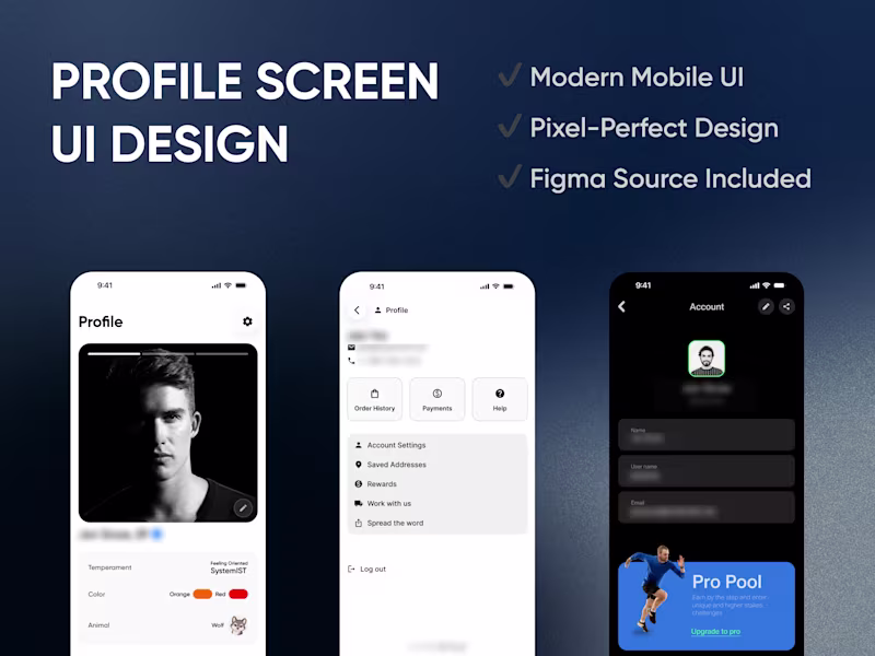 Cover image for A modern and user-friendly profile screen design for your app