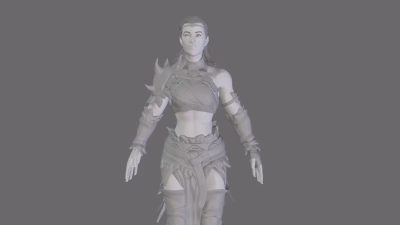 Cover image for Woman Warrior/Vikinga -  Challenging 3D Modeling Project