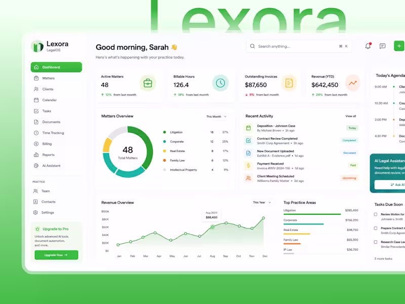 Cover image for Lexora LegalOS Platform Development