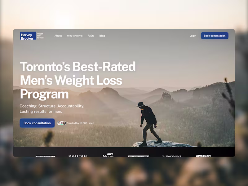 Cover image for Harvey Brooker: Toronto's Leading Weight Loss Clinic Redesign