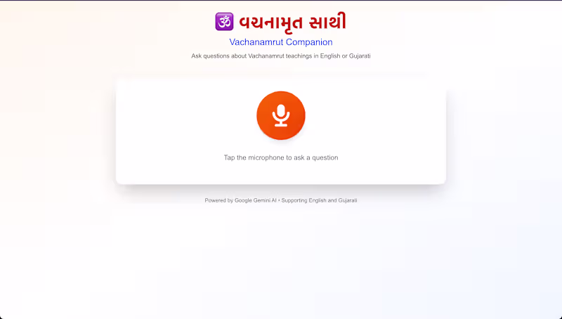 Cover image for Vachanamrut AI Companion — AI