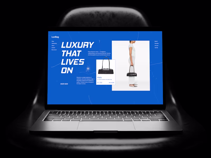 Cover image for Luxury Bags E-commerce Website Design