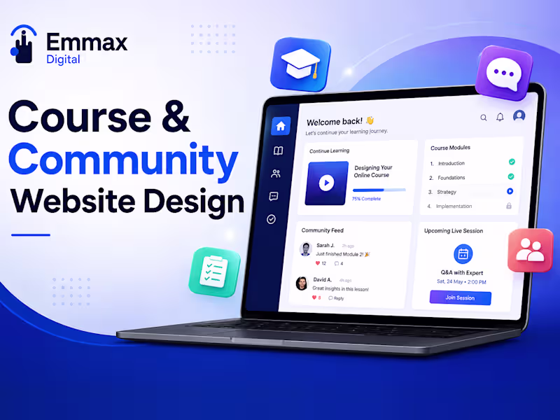 Cover image for Online Course Website Design | Skool, Kajabi & GoHighLevel GHL