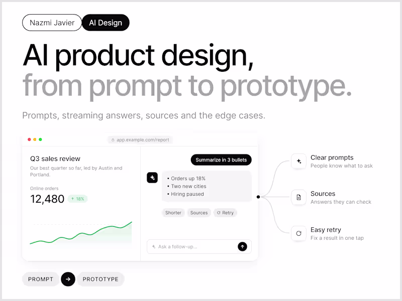 Cover image for AI Product UI/UX Design