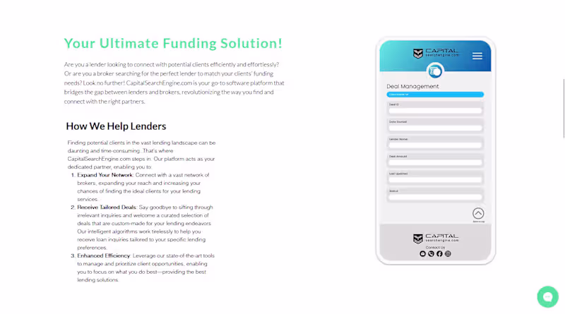 Cover image for Capital Funding Website